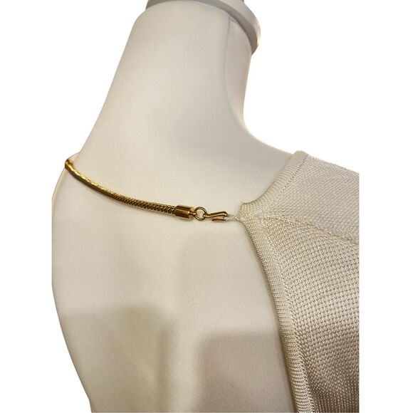 TOM FORD Cut Out Gold Chain Short Dress in White Size Medium NWOT - Picture 9 of 14